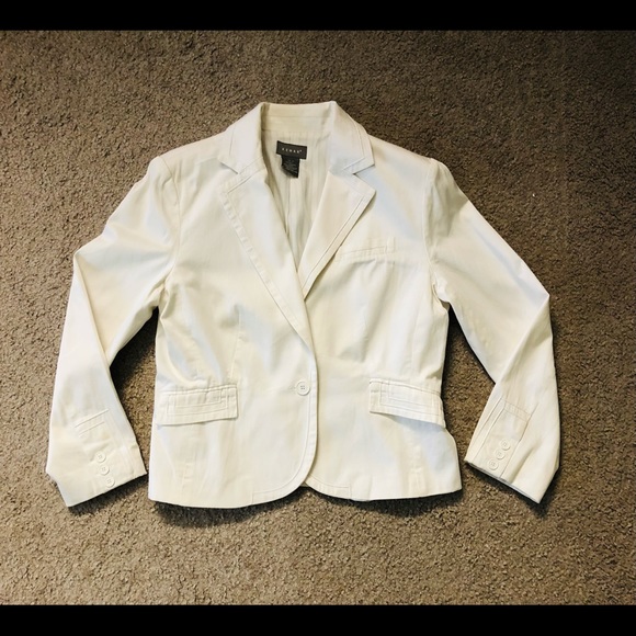 Kenar Blazer Size 10 Cotton White classic workwear casual chic blazer - Picture 3 of 7